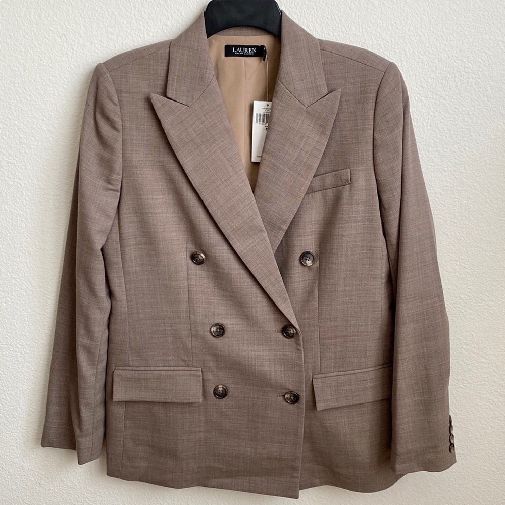 NWT🍁 Lauren Ralph Lauren Women’s Wool Double-Breasted Blazer- Size 8